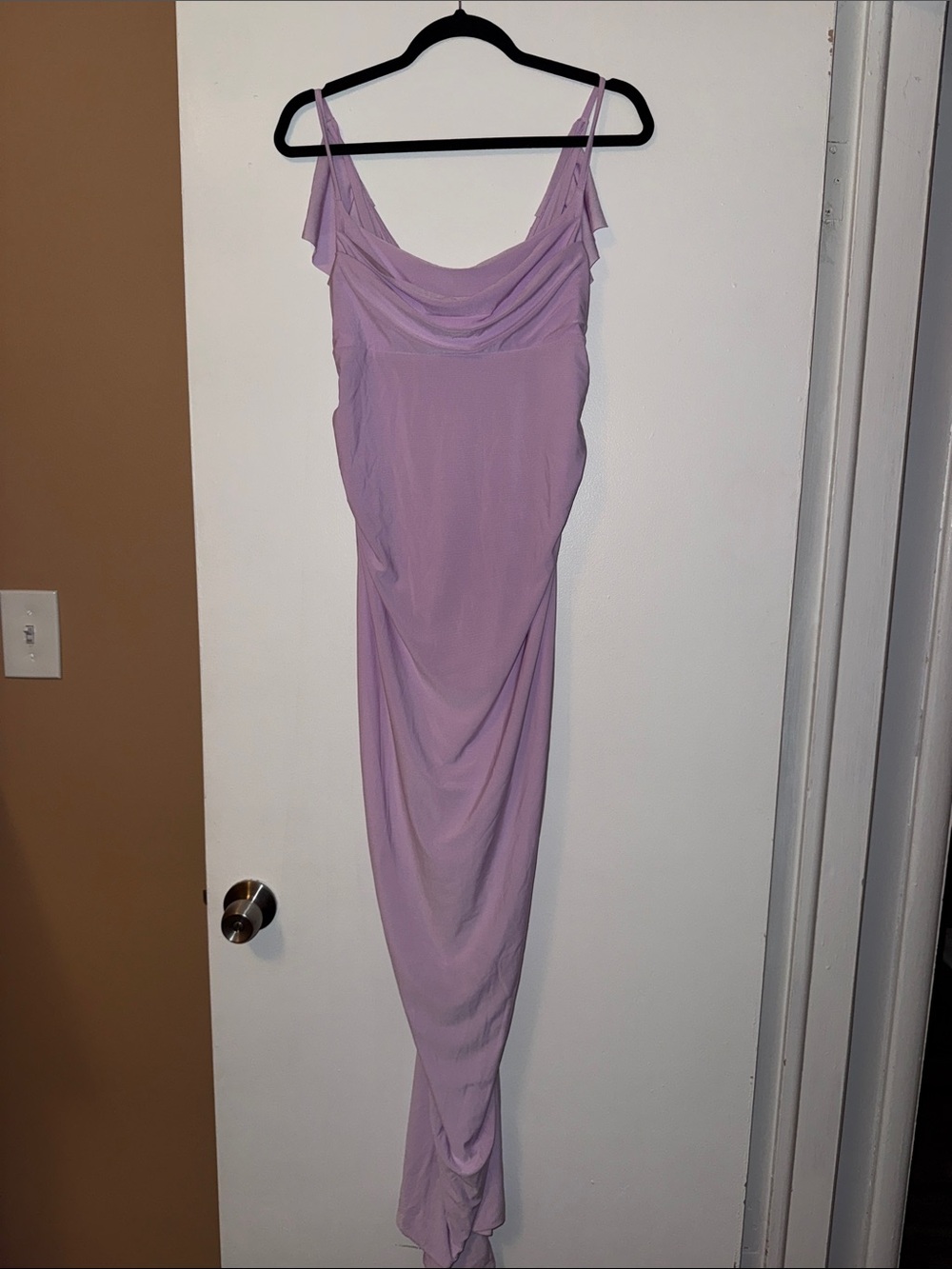 NWOT Club L London Lilac Cowl Neck Maxi Slip Dress